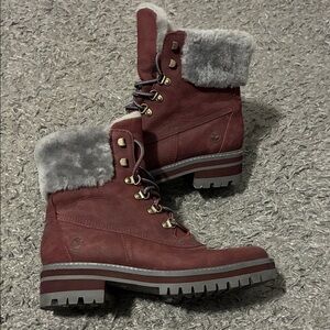 Timberland courmayeur maroon boots